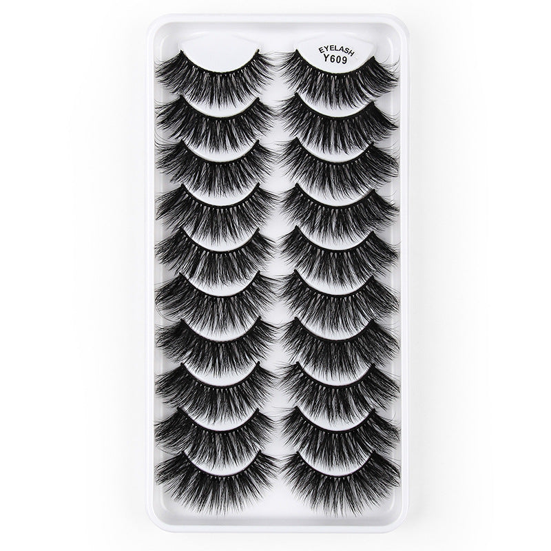 10 Pairs Mink Hair Natural Length False Eyelashes