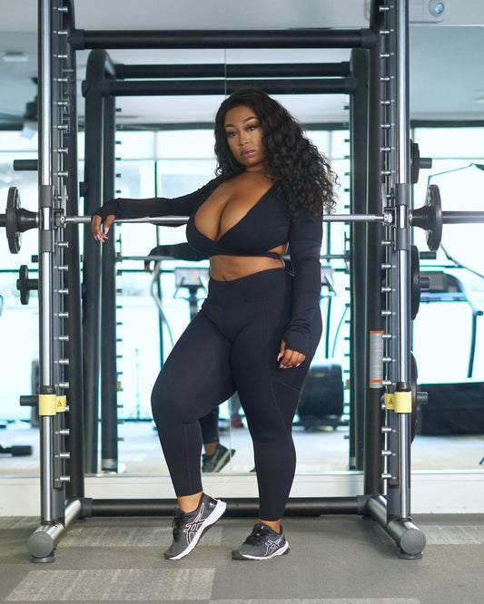 EA Summer Plus Size Women's Sports Fitness Two-piece Suit