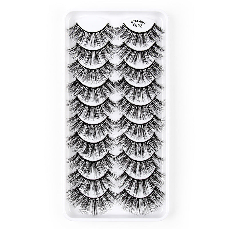 10 Pairs Mink Hair Natural Length False Eyelashes