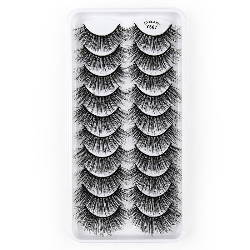 10 Pairs Mink Hair Natural Length False Eyelashes