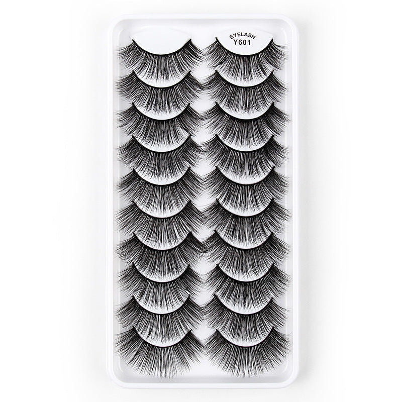 10 Pairs Mink Hair Natural Length False Eyelashes