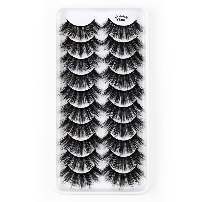 10 Pairs Mink Hair Natural Length False Eyelashes