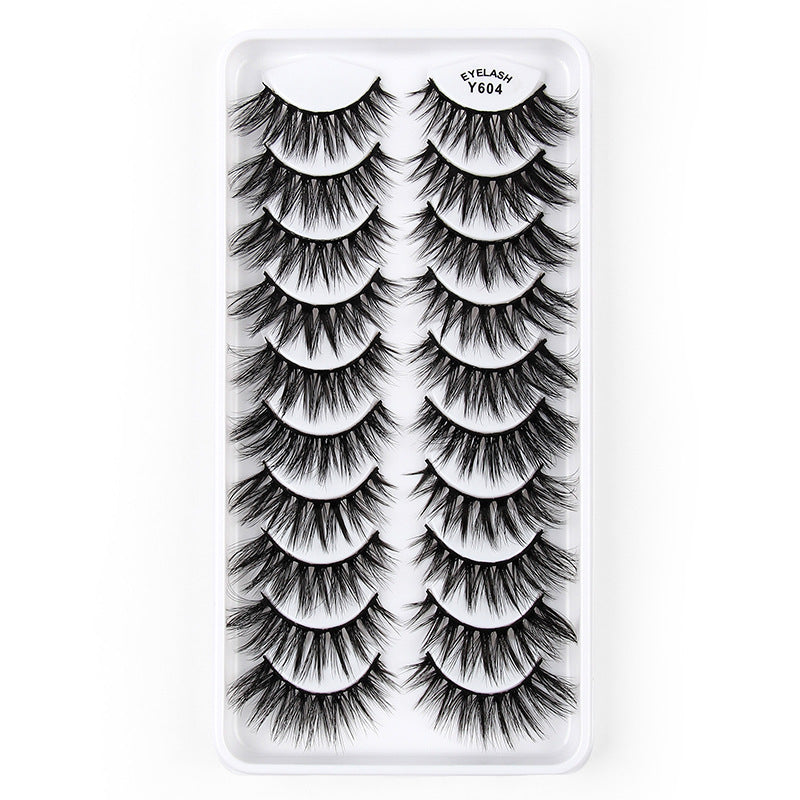 10 Pairs Mink Hair Natural Length False Eyelashes